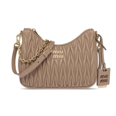 Стеганая сумка на плечо из кожи Miu miu